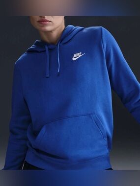 Nike Men's Club Fleece Blue Hoodie